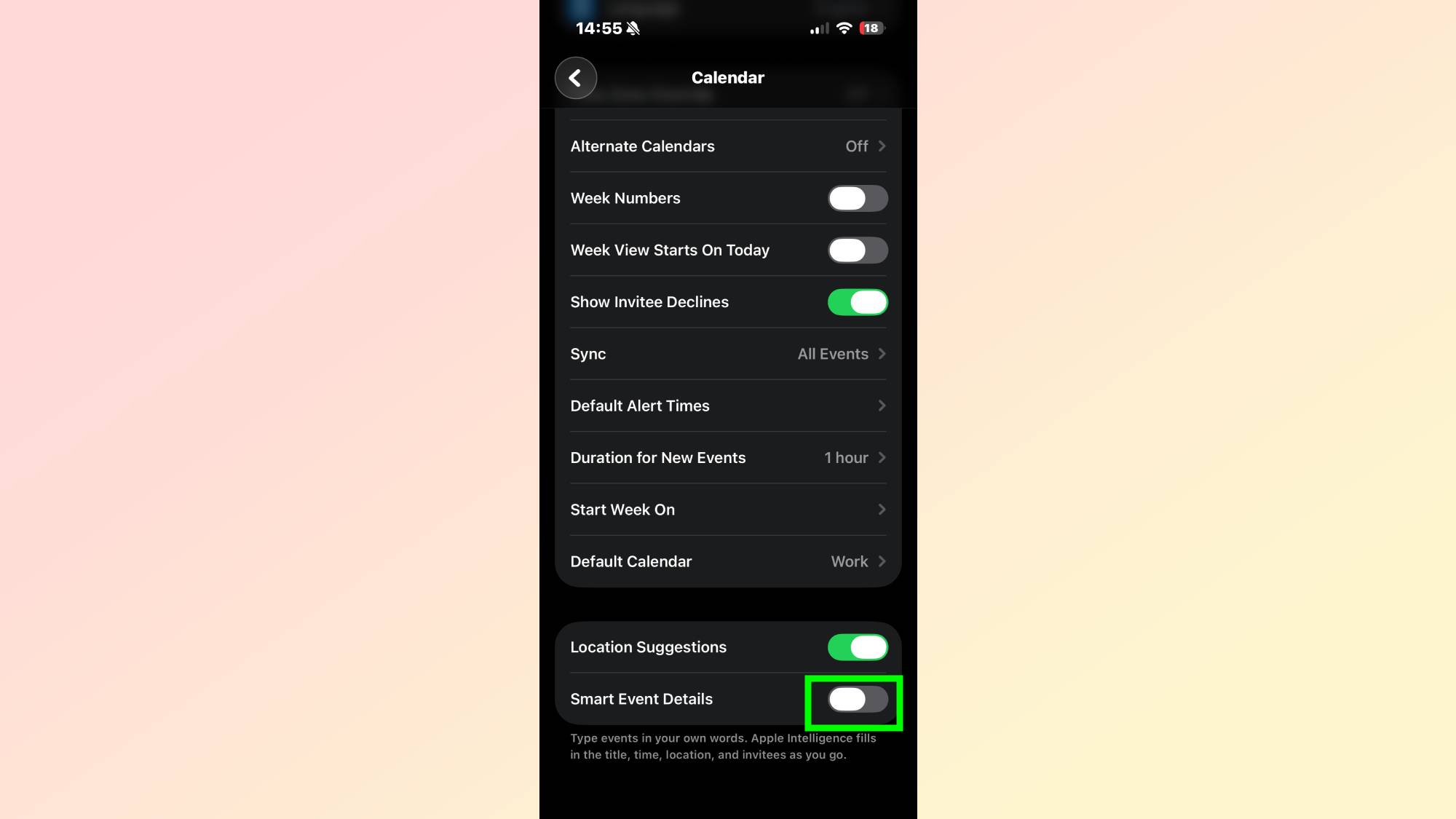 פרטי האירוע החכמים של iOS 27 הושבתו באייפון