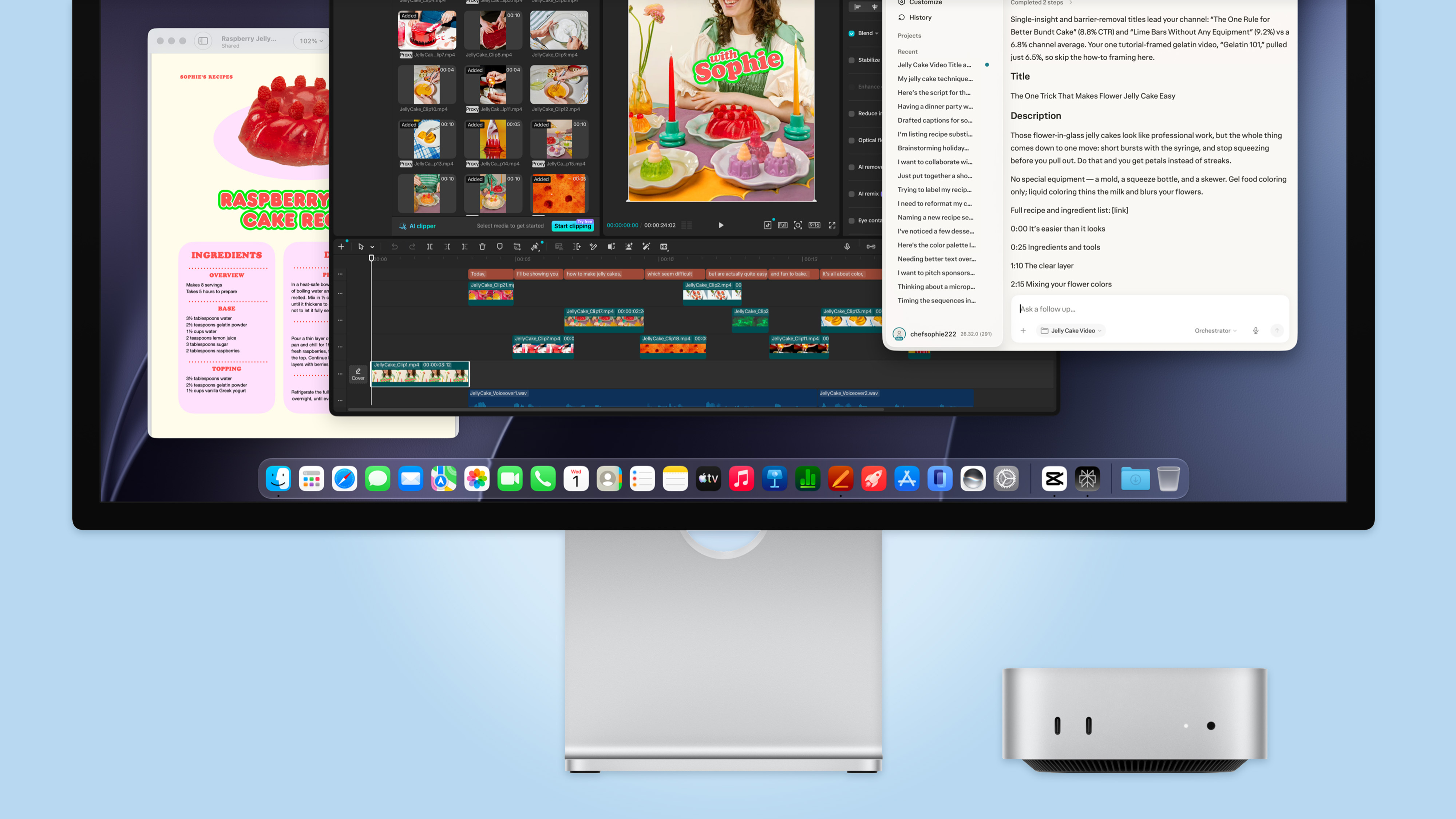 ה-Mac mini החדש עם M6 לצד תצוגת Studio