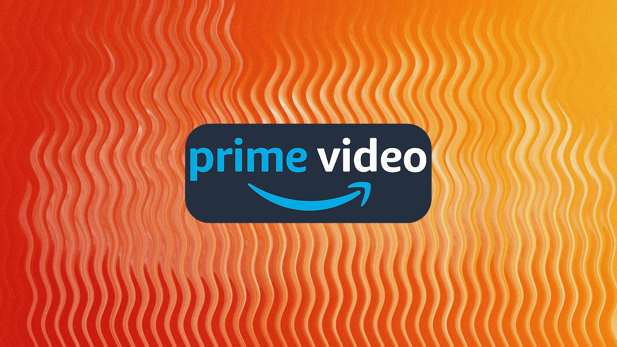 לוגו Prime Video על רקע מופשט כתום