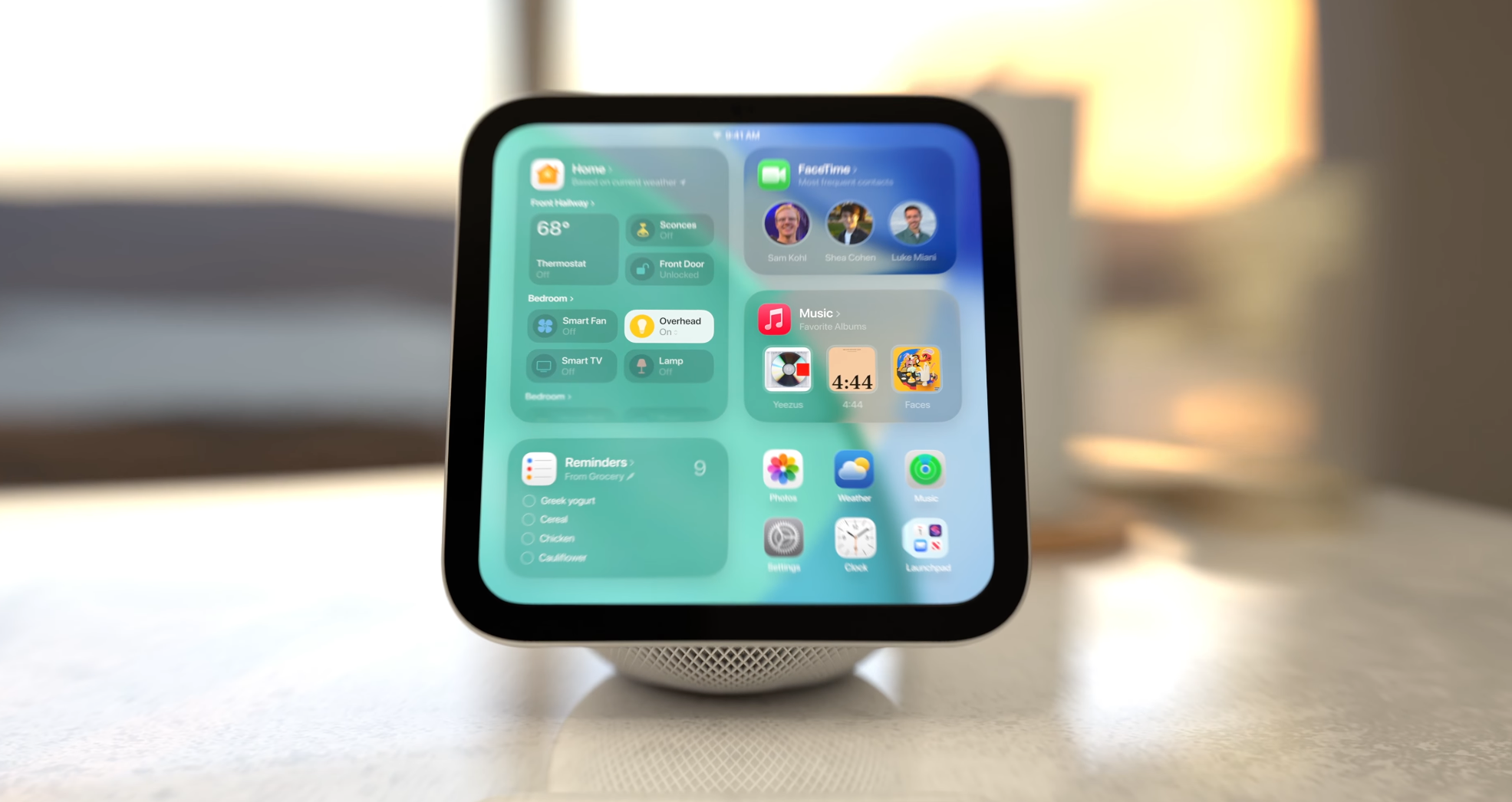 עיבוד של איך ה-Apple HomePad יכול להיראות