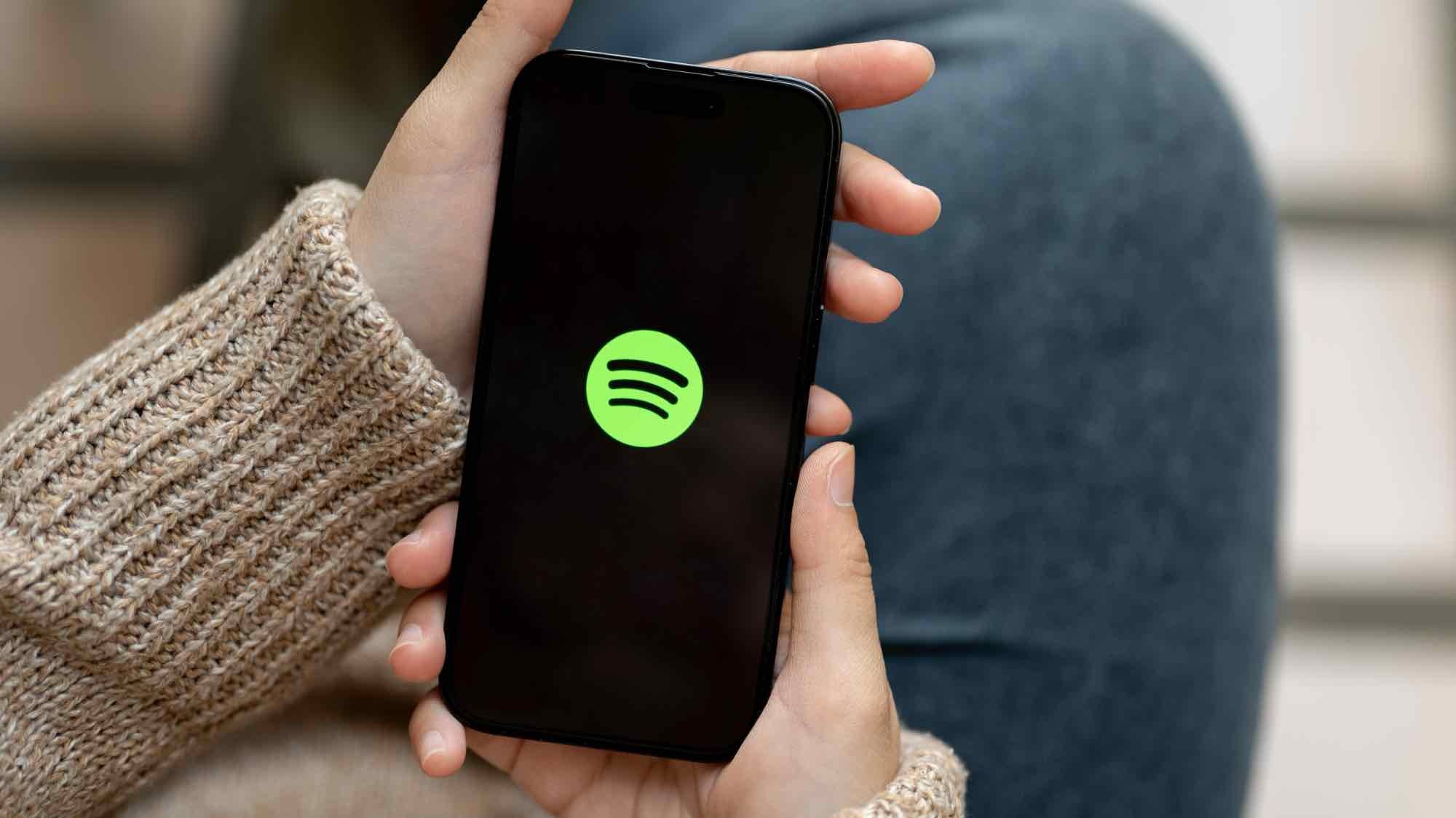 לוגו Spotify בטלפון