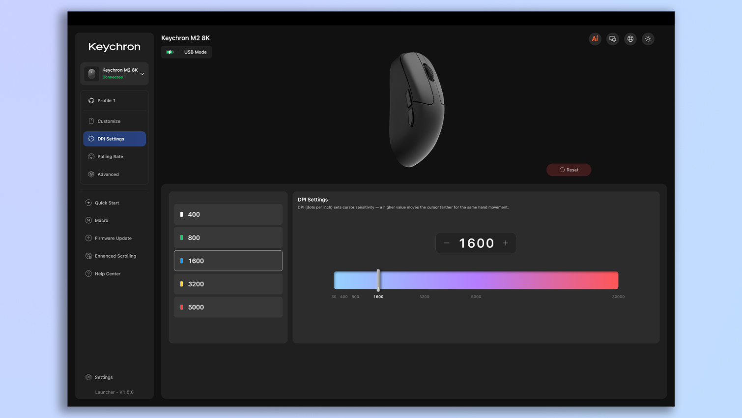 צילום מסך של Keychron Launcher