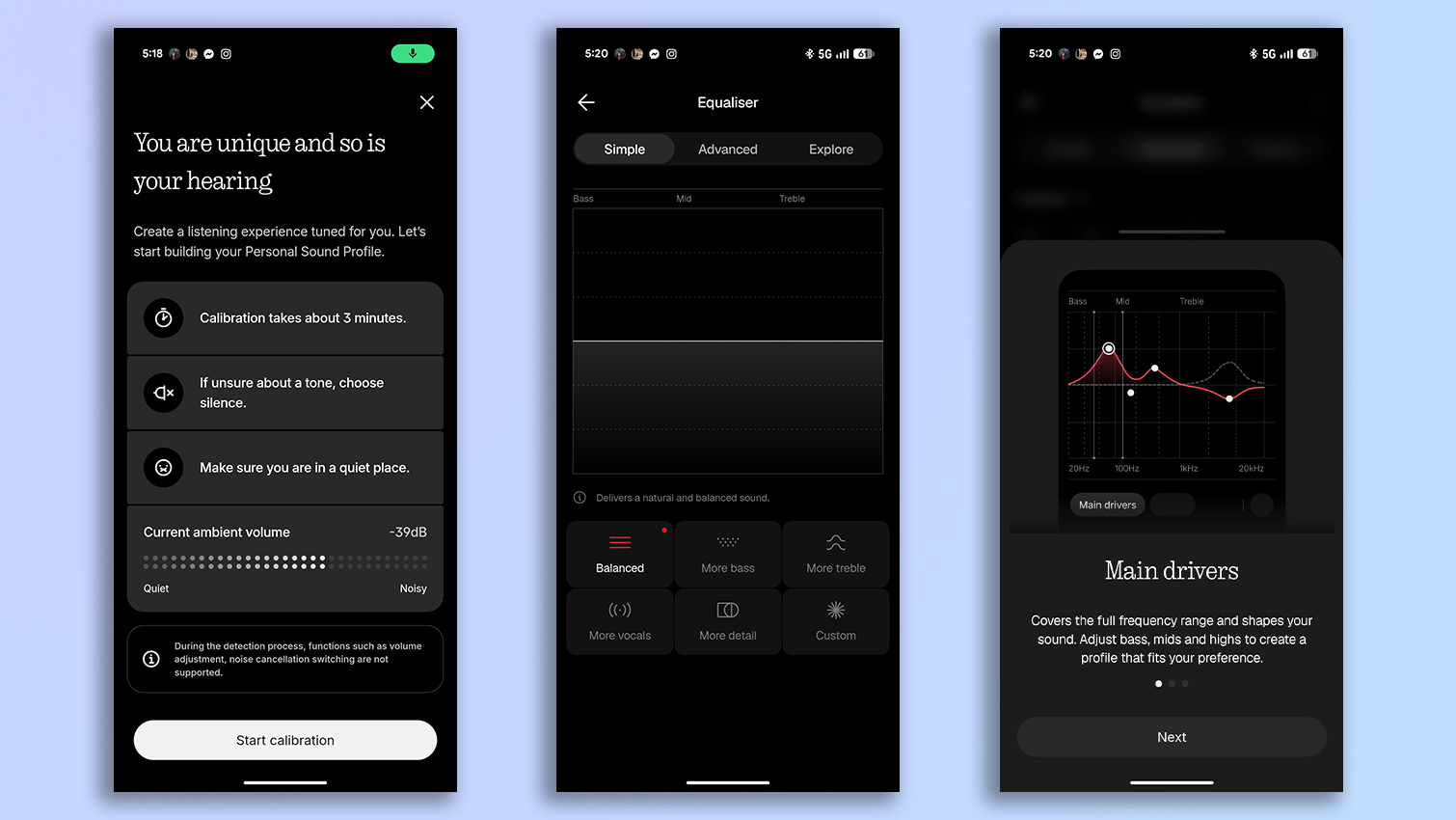 שום דבר צילומי מסך של אפליקציית Nothing