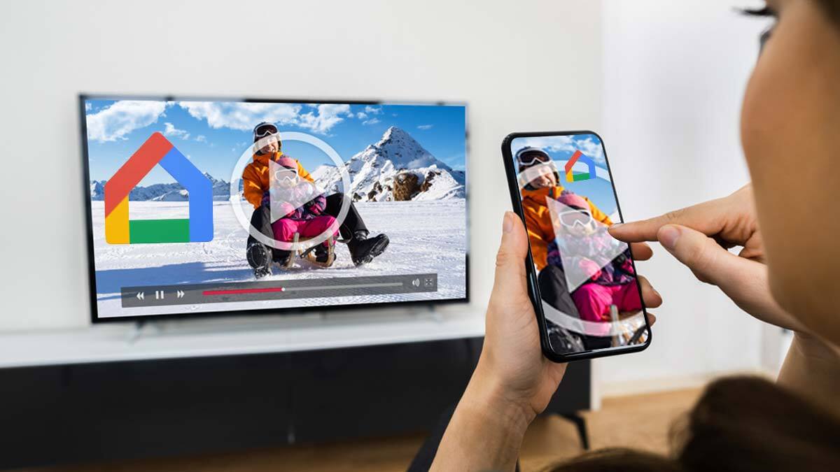 Google Hub בסמארטפון ובטלוויזיה בסלון