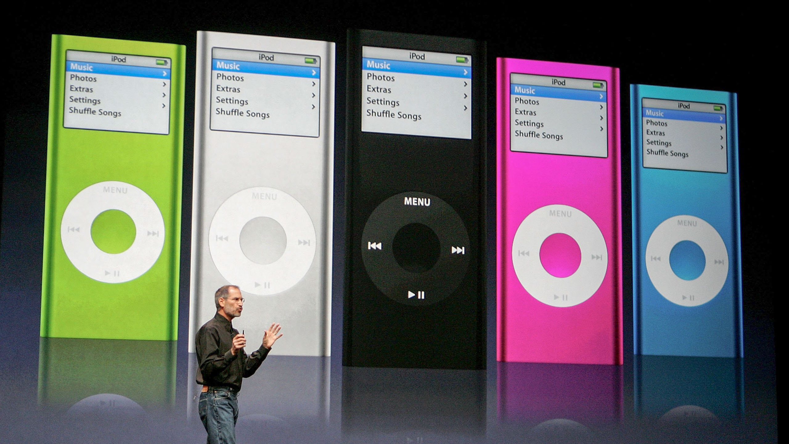 סטיב ג'ובס באירוע iPod Nano ב-2006