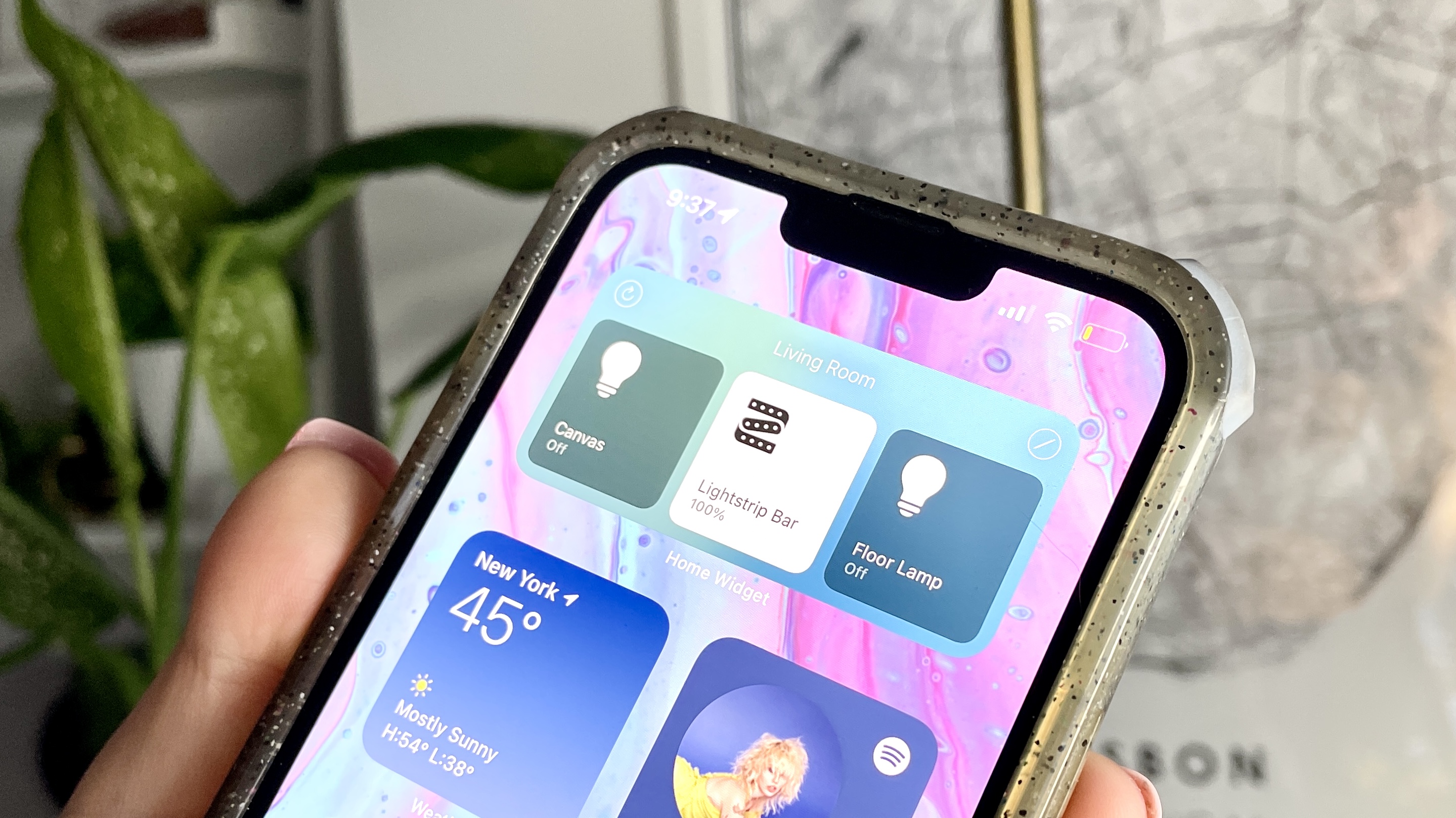 ווידג'ט HomeKit באייפון