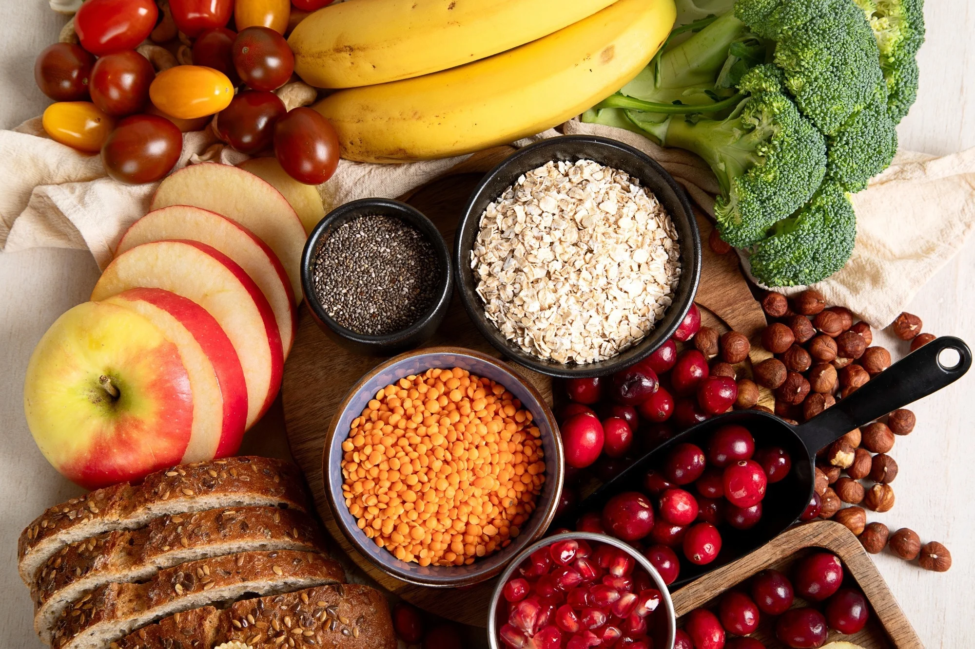 High fiber food for healthy bowel