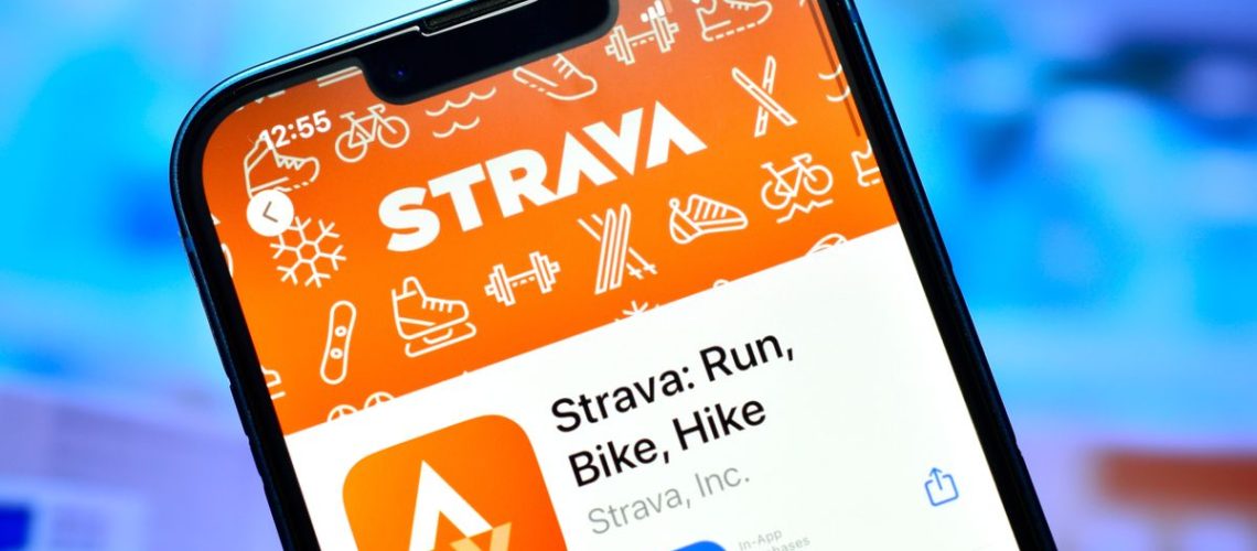 a photo of the Strava app