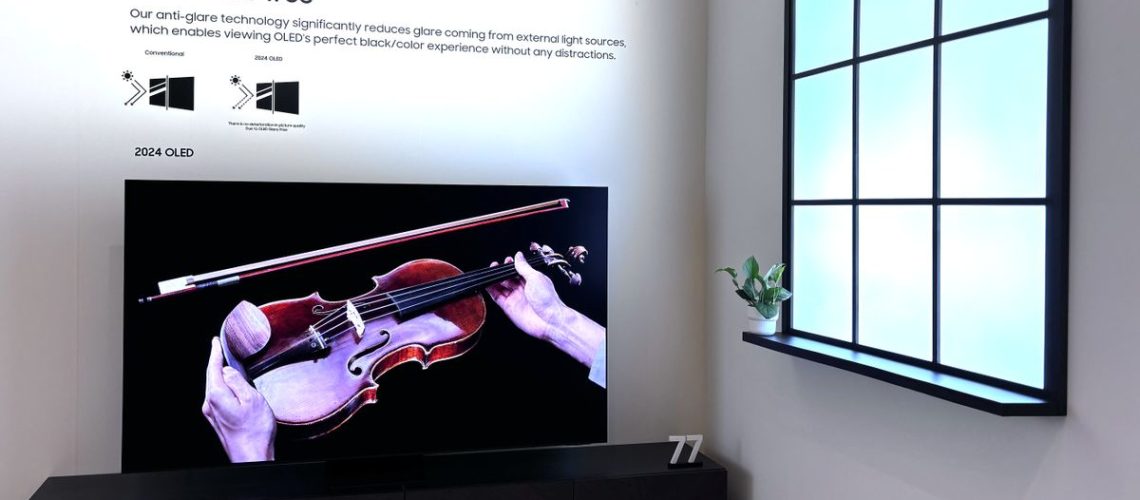 The Samsung S95D OLED at CES 2024.