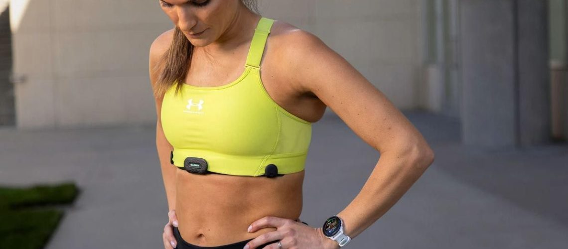 a photo of the Garmin HRM-Fit heart rate monitor