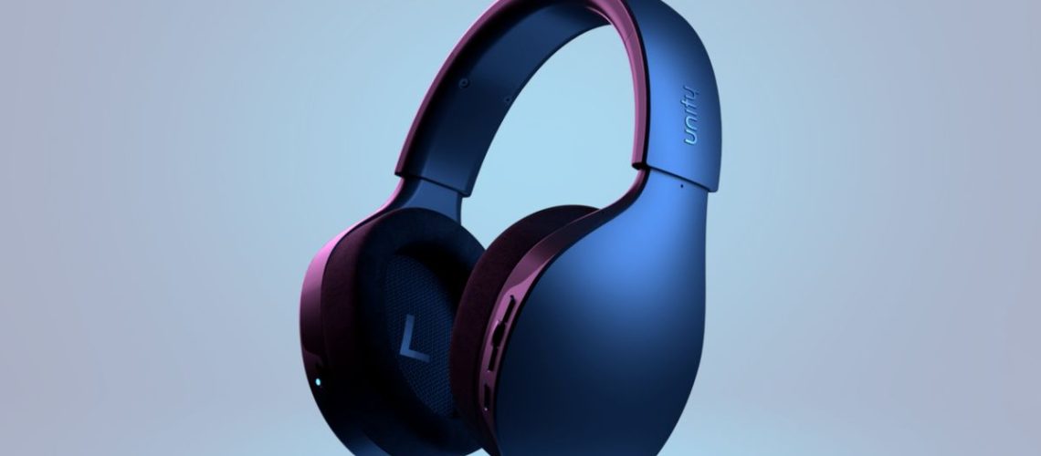 Hed Unity headphones on a studio cool background