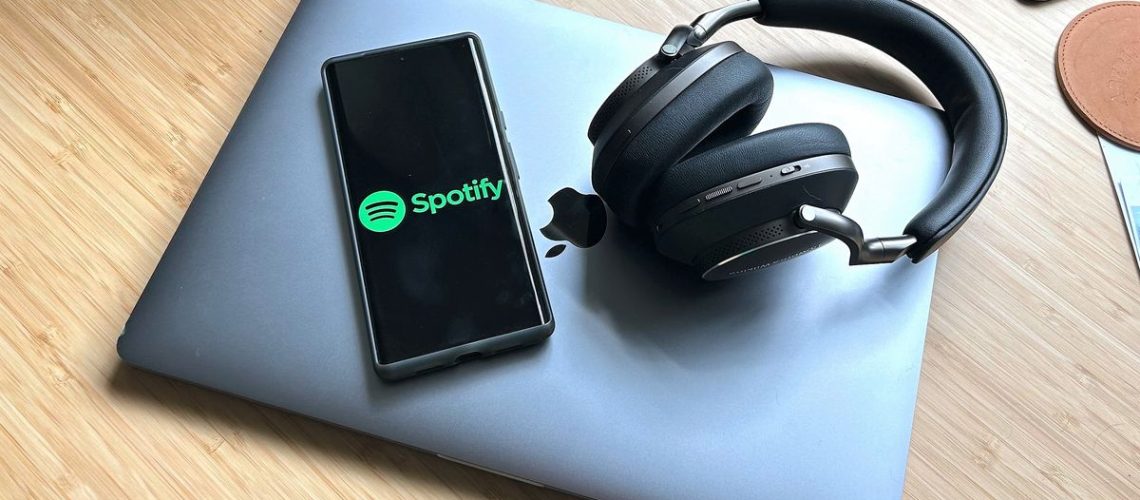 Spotify mobile app with Bowers & Wilkins Px7 S2