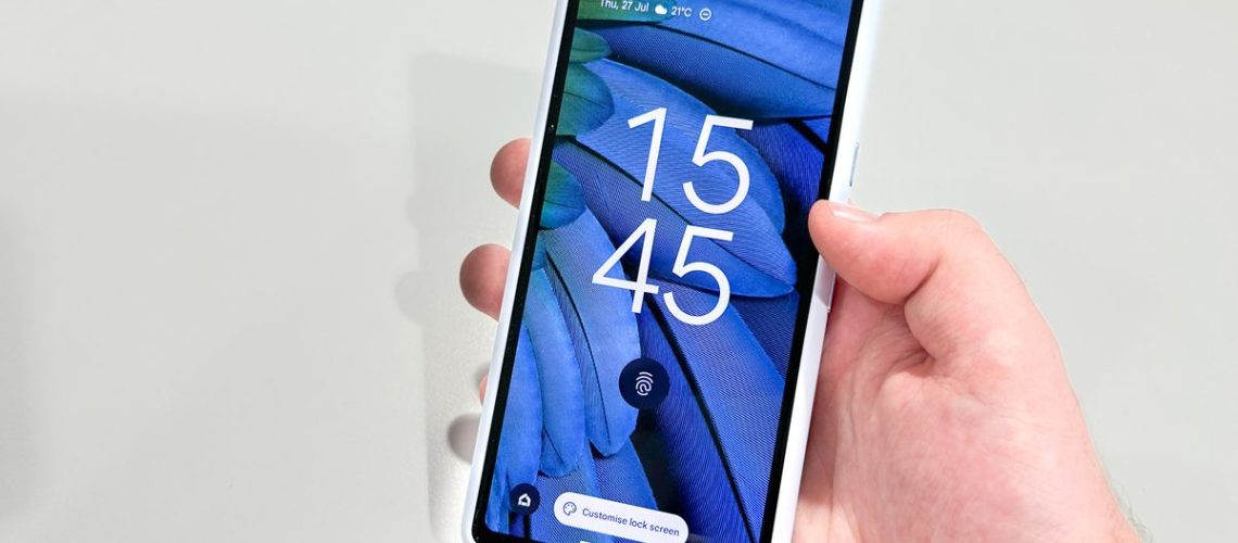 A Google Pixel 7a running Android 14