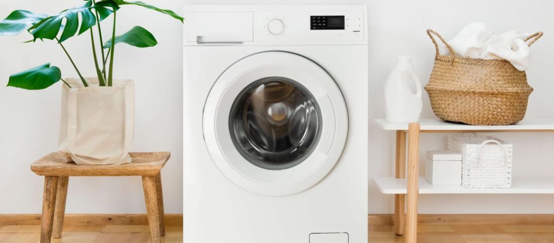 Washing machine in laundry room
