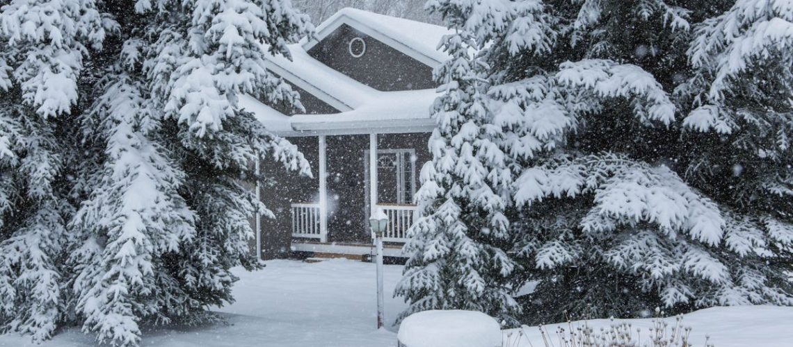 Snow covered house