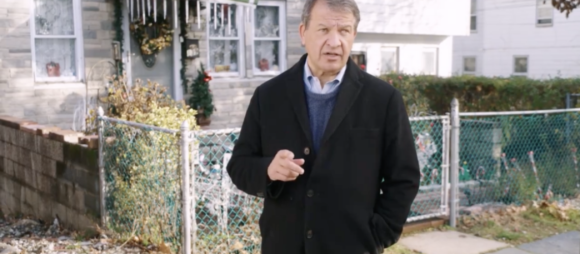 Westchester County Executive George Latimer in a campaign video announcing a Democratic primary challenge against Rep. Jamaal Bowman. (Screenshot/Twitter)