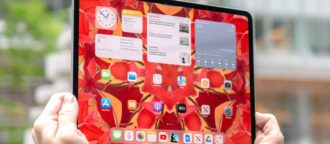 iPad Pro 2024 being held