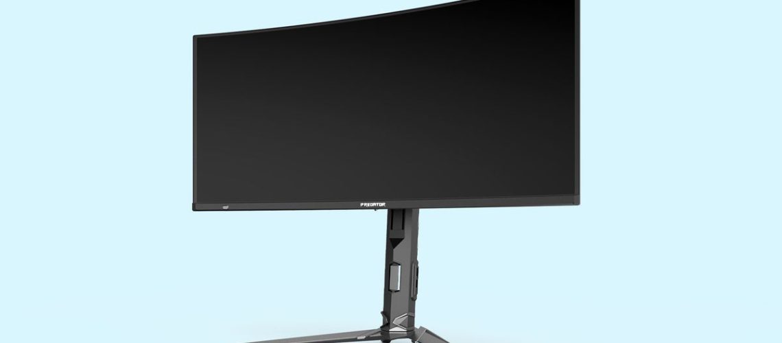 Acer Predator X34 X5 Gaming Monitor on a blue background.