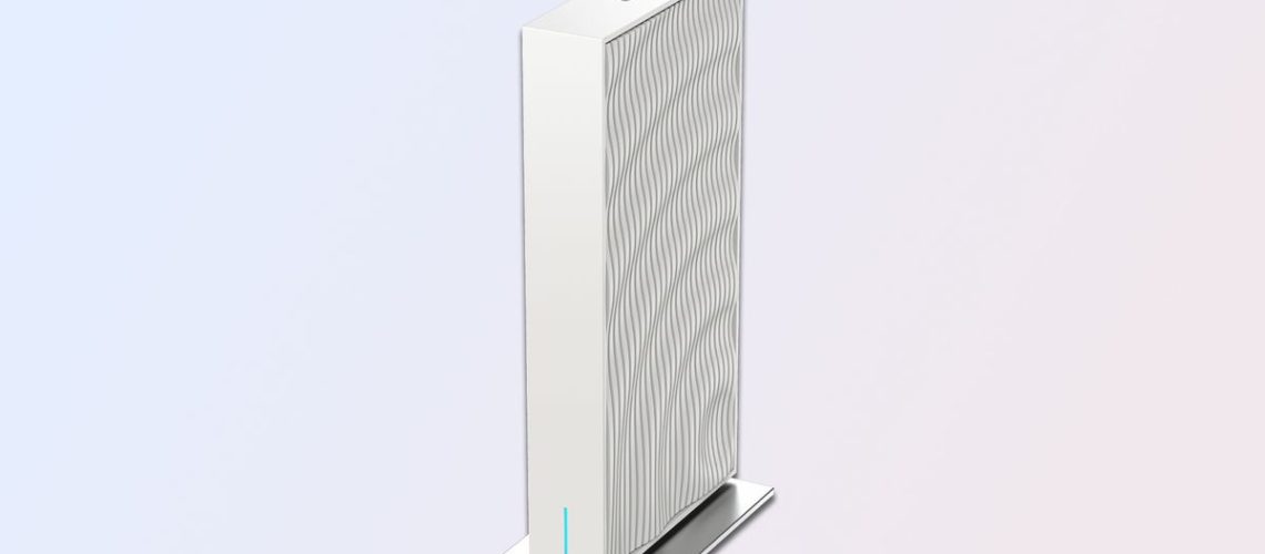The Acer Mesh 7 router on a gradient background.