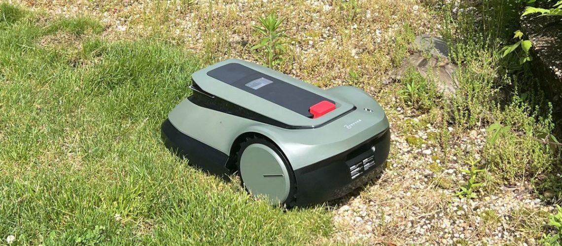 ECOVACS GOAT GX-600 sits on grass