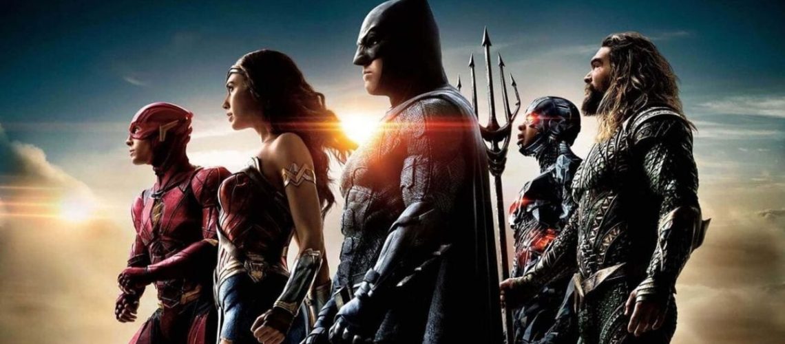 The Flash, Wonder Woman, Batman, Cyborg and Aquaman in Zack Snyder