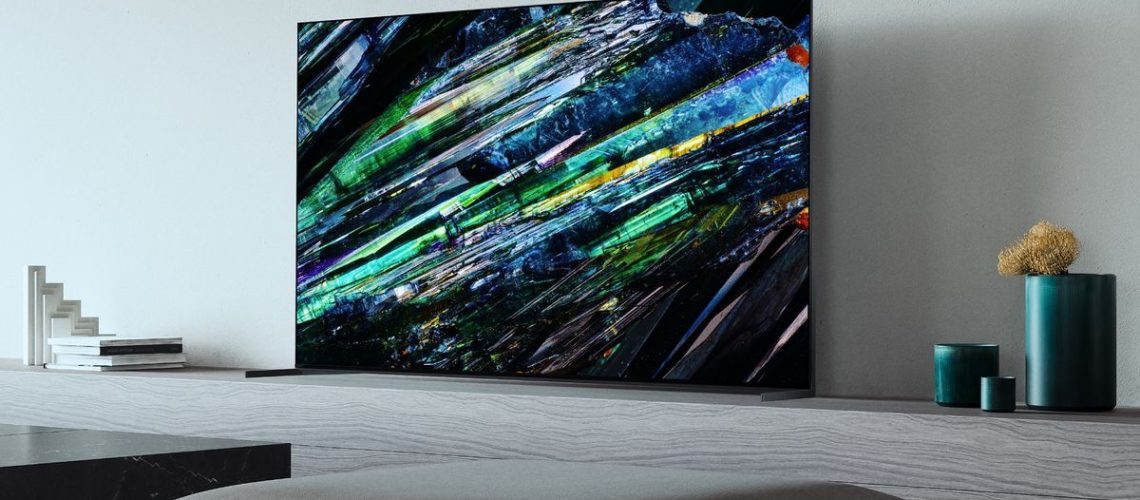 Sony A95L QD-OLED TV in living room