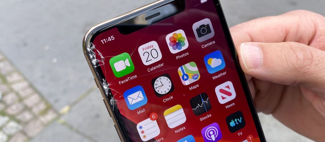 iphone 11 pro drop test cracked front