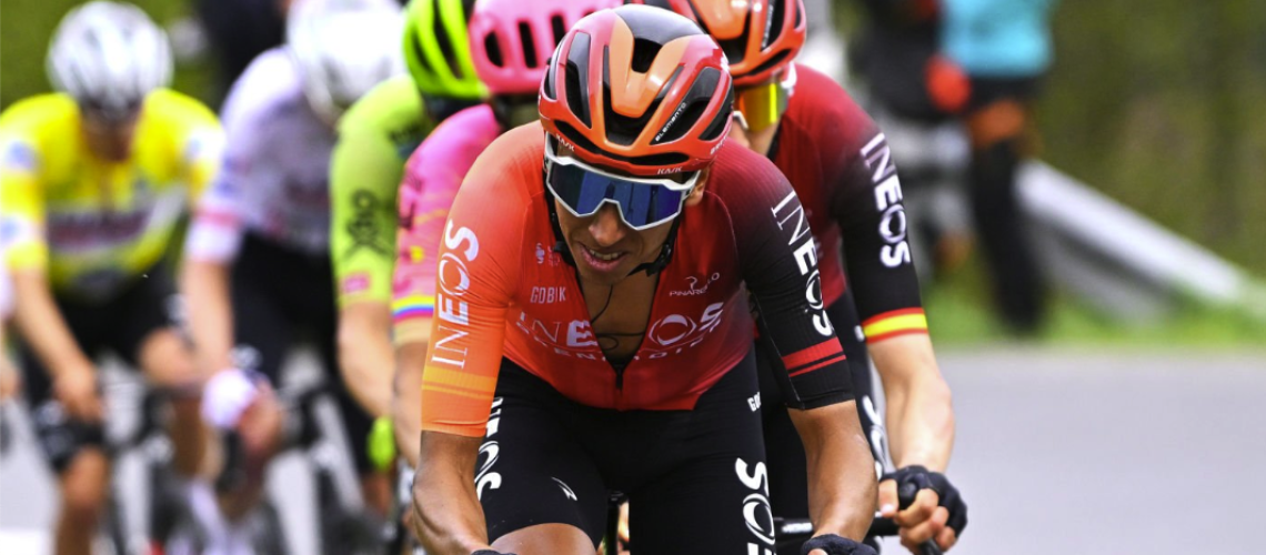 Egan Bernal of Colombia and Team INEOS Grenadiers attacks in the final climb ahead of the Tour de Suisse 2024 cycling race.