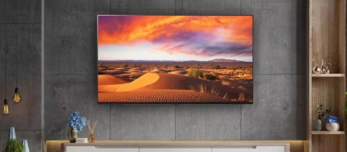 The LG B4 OLED on a living room wall.