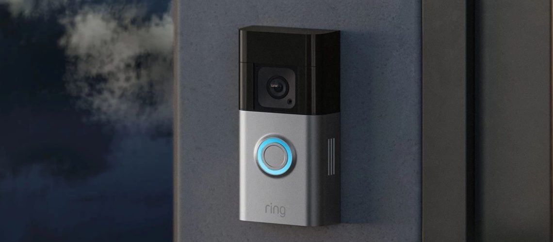 Ring Battery Doorbell Pro on doorway