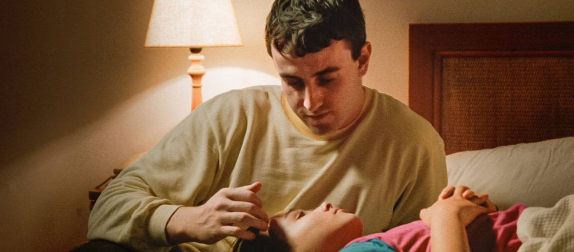 Paul Mescal as Calum Paterson and Frankie Corio as Sophie Paterson in Aftersun (A24)