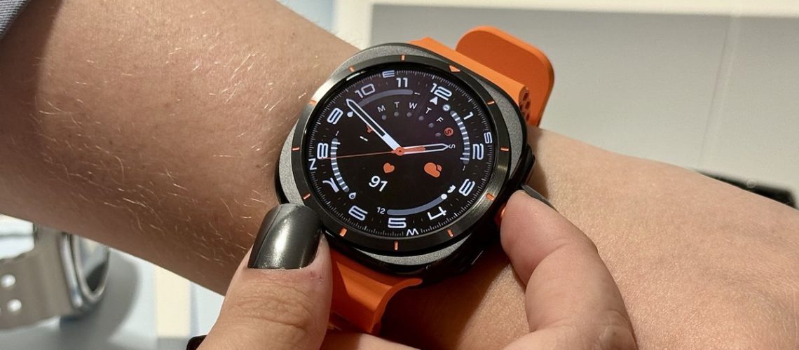 Galaxy Watch Ultra on a person