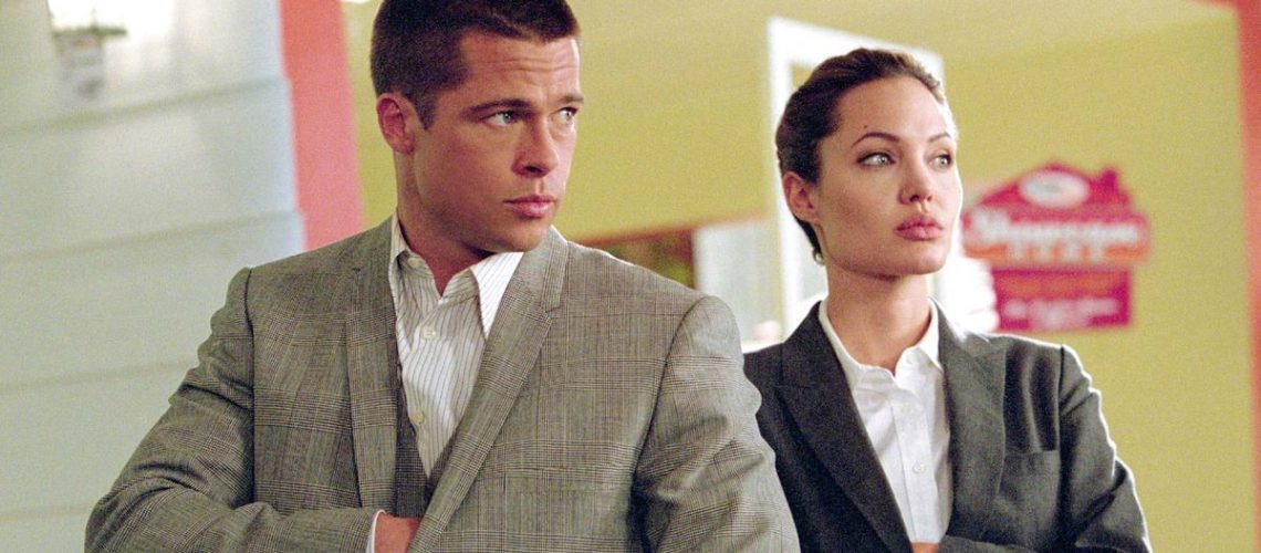 Brad PItt and Angelina Jolie in Mr. and Mrs. Smith