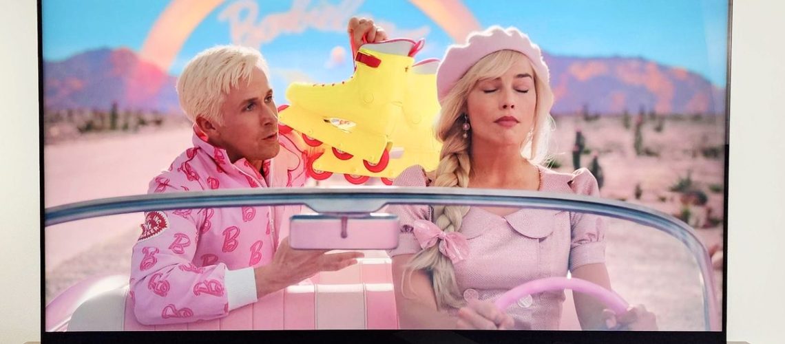 Hisense U8N TV showing The Barbie Movie