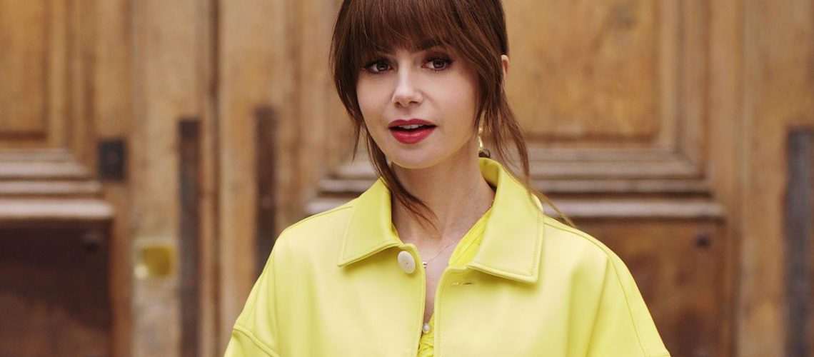 Lily Collins as Emily in episode 402 of Emily in Paris