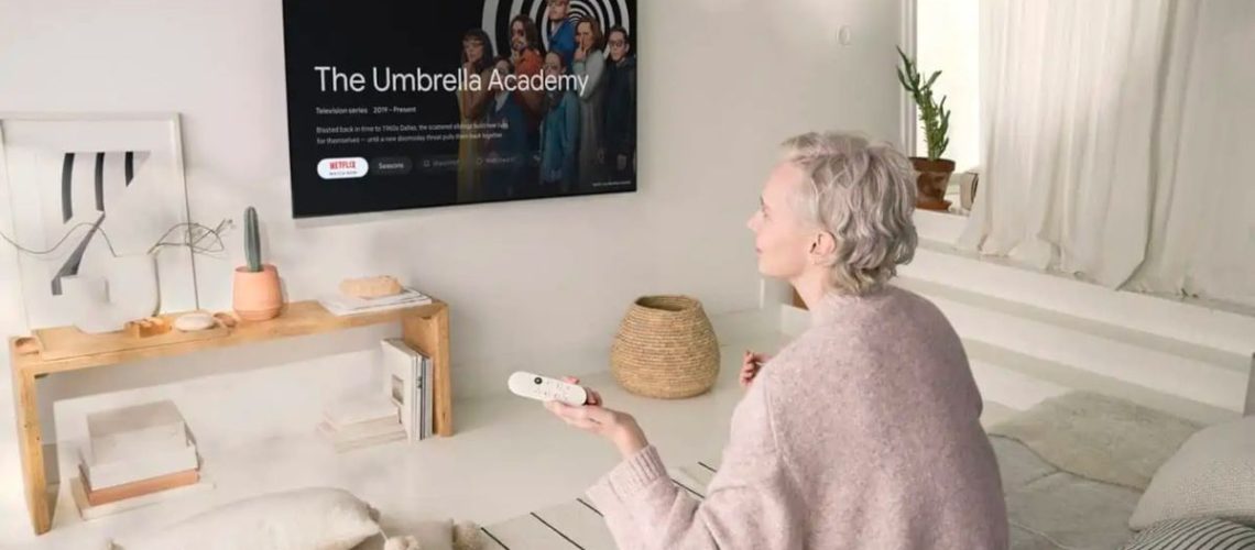 Google Chromecast with Google TV in living room