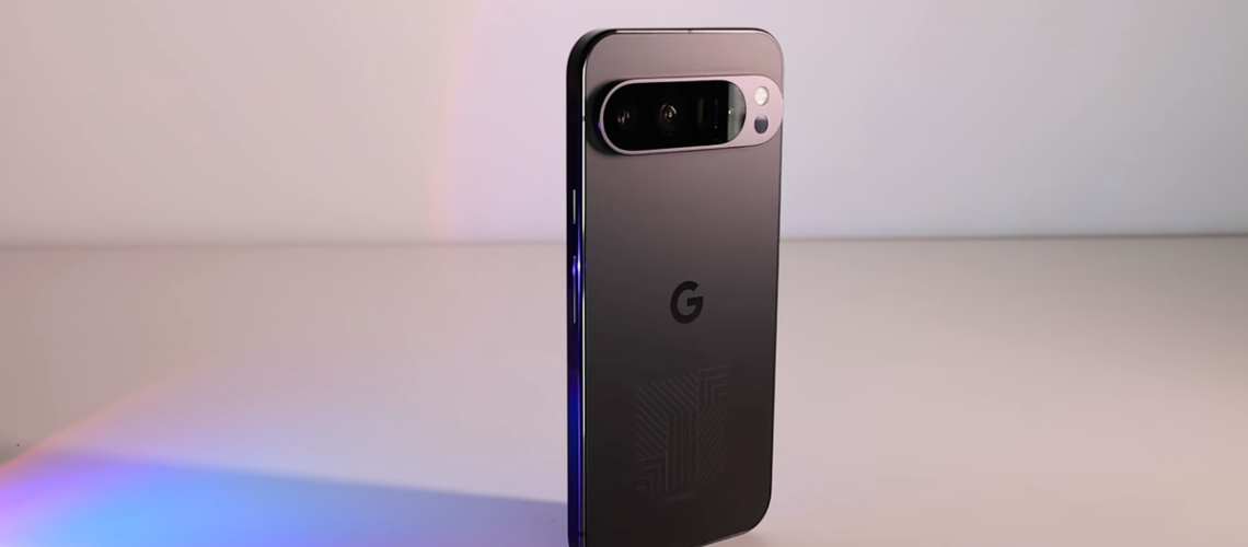 A Google Pixel 9 Pro XL in black