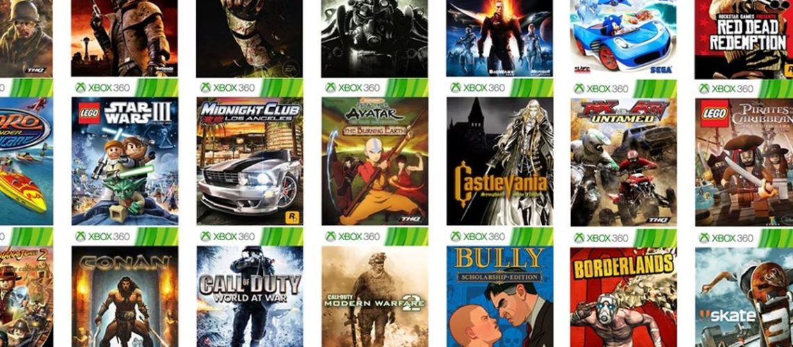 Varies box arts for multiple Xbox 360 games.