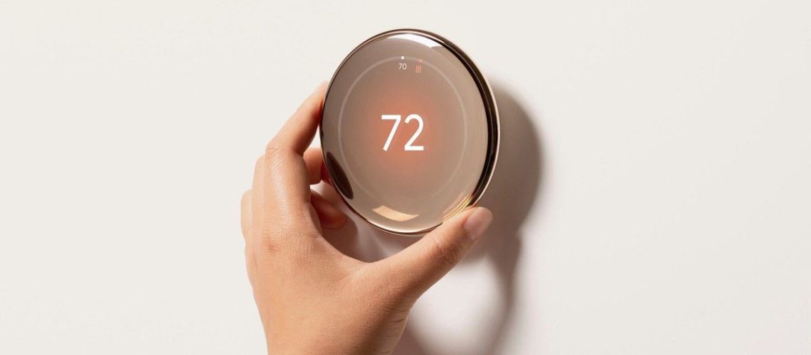 Supposed shot of next generation Google Nest smart thermostat as leaked by MysteryLupin on X