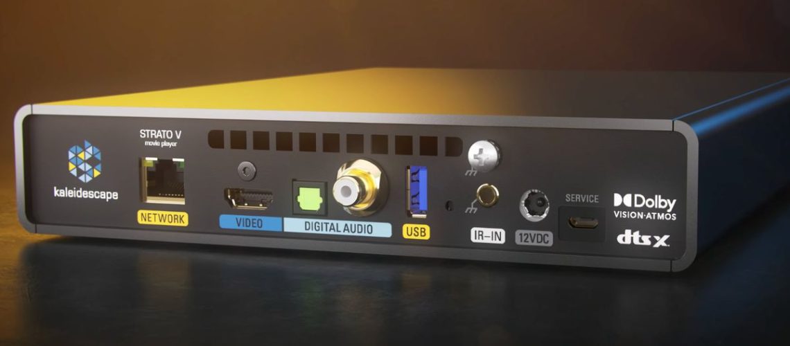 Kaleidescape Strato V on desk