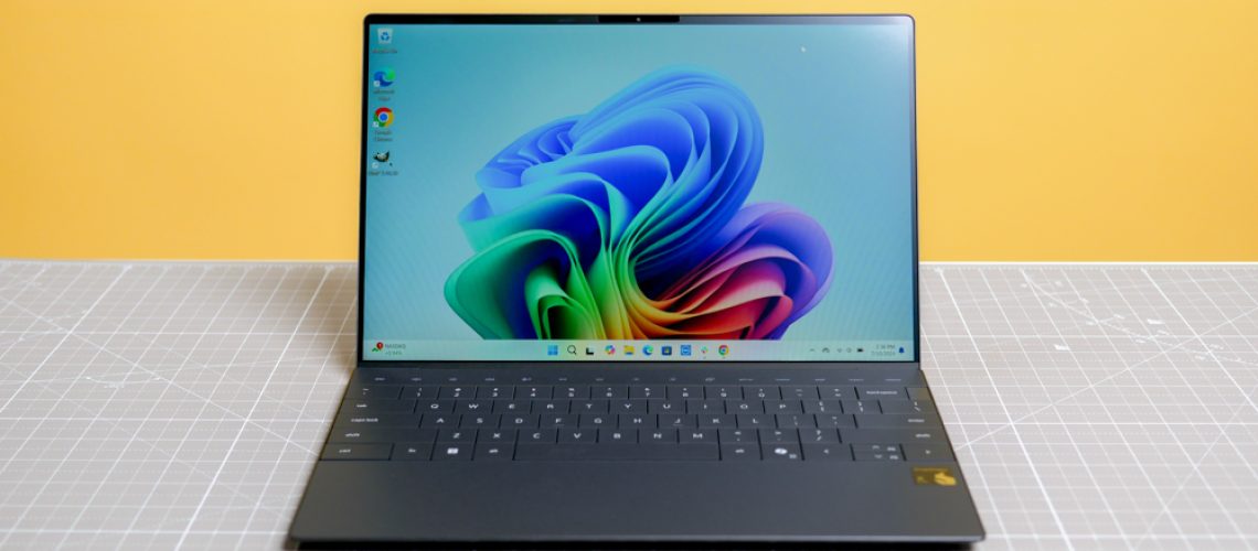 Dell XPS 13 (2024) showing the desktop on Windows 11