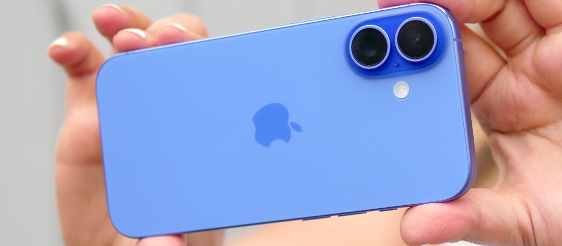 Apple iPhone 16 held in the hand.
