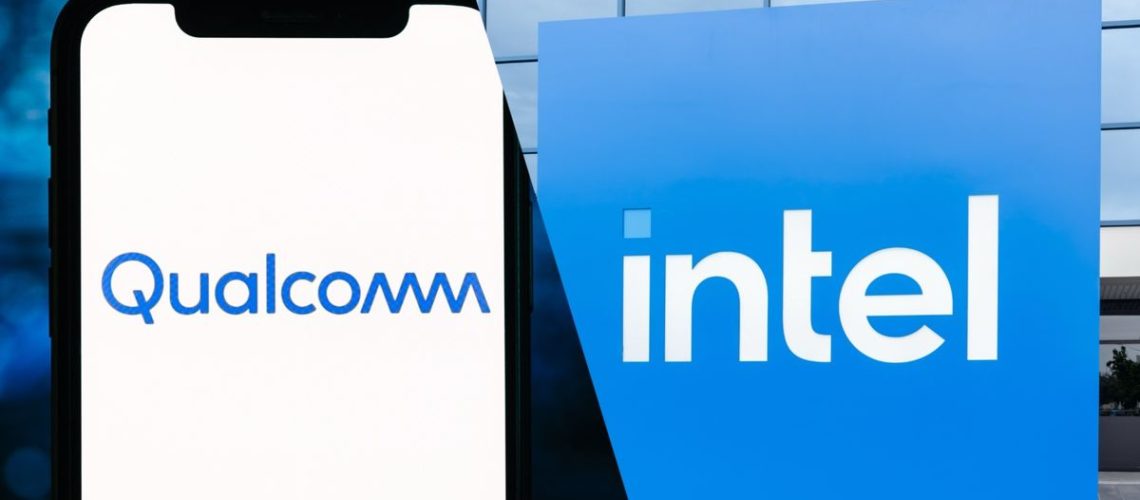 Qualcomm and Intel logos