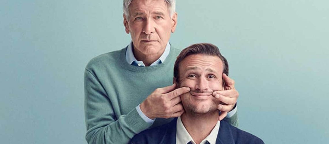 Harrison Ford adjusts Jason Segel's face in poster for Shrinking