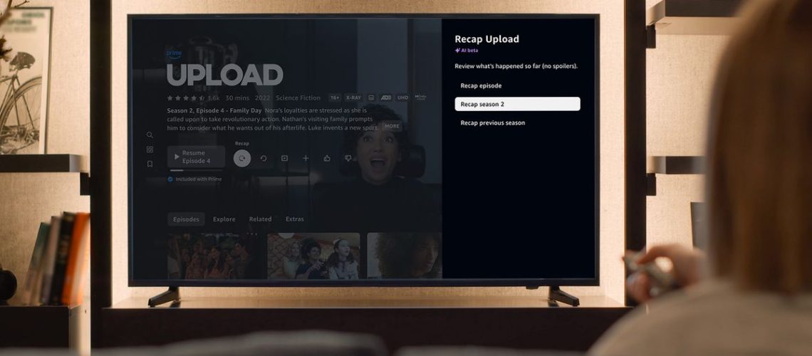 Amazon Upload on TV with x-ray open