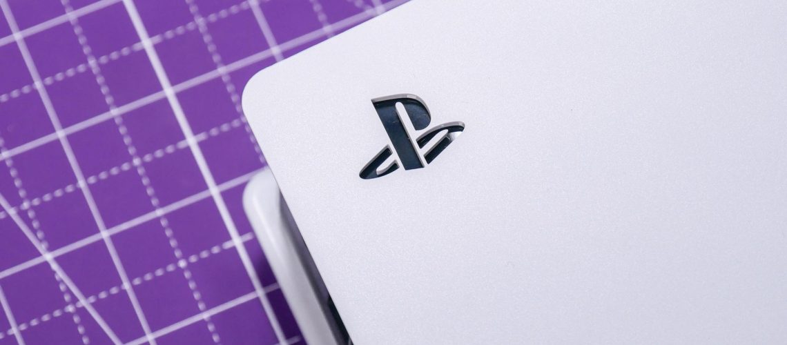 The PlayStation logo on a PS5 Pro