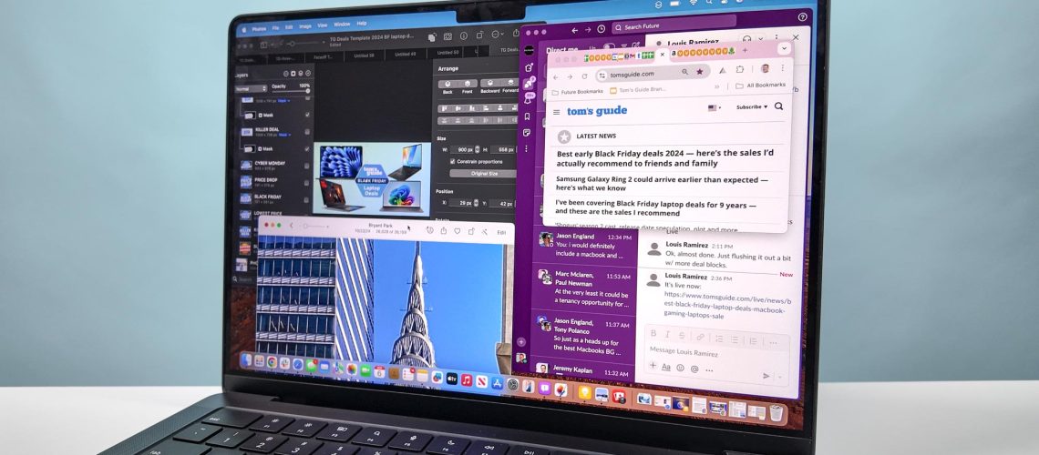 MacBook Pro 14-inch (2024, M4) shown open on a table