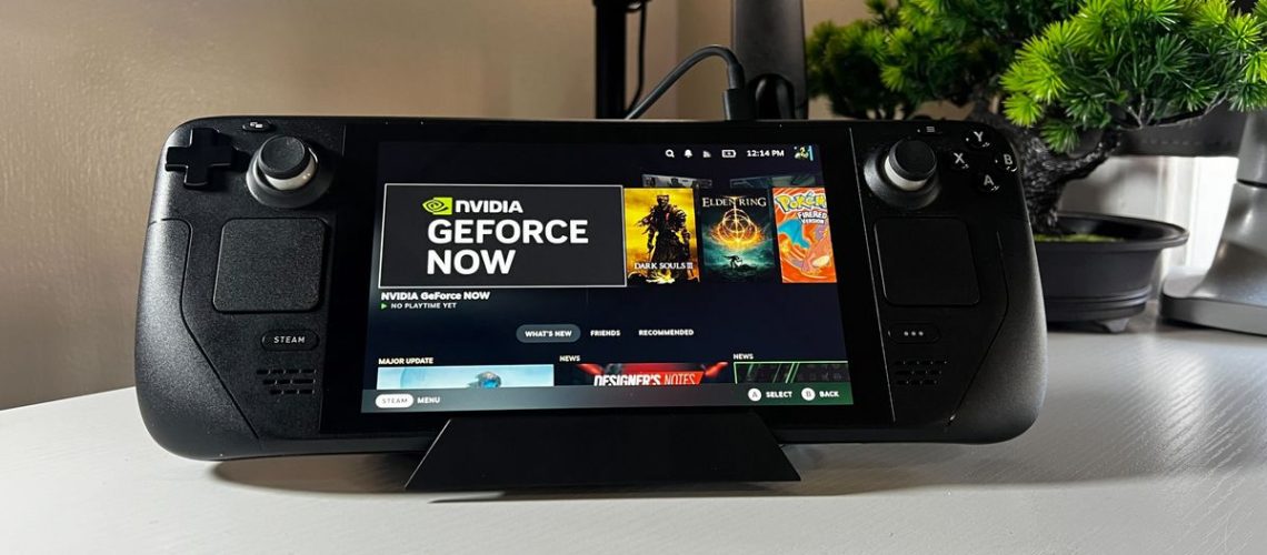 GeForce Now running on a Steam Deck