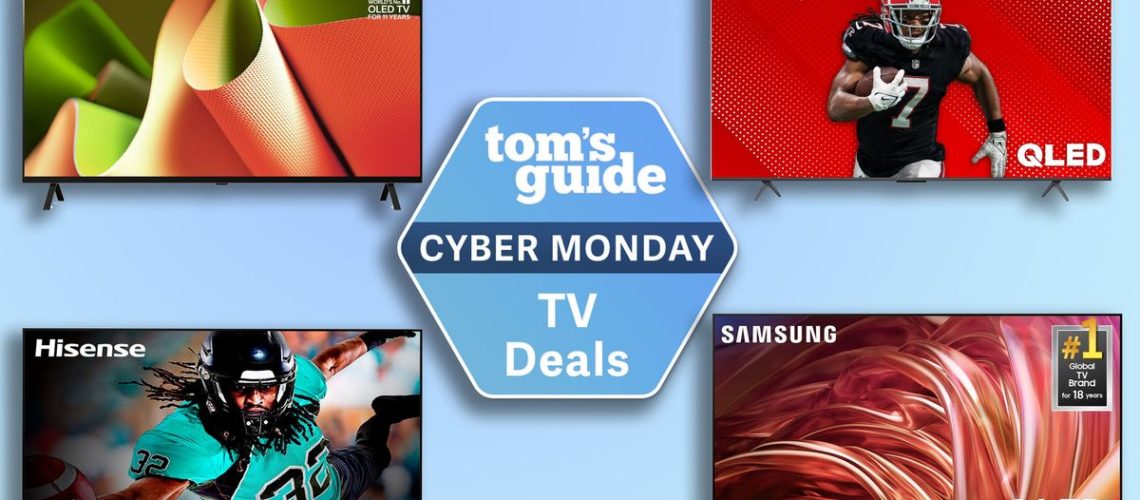 TVs on a blue background