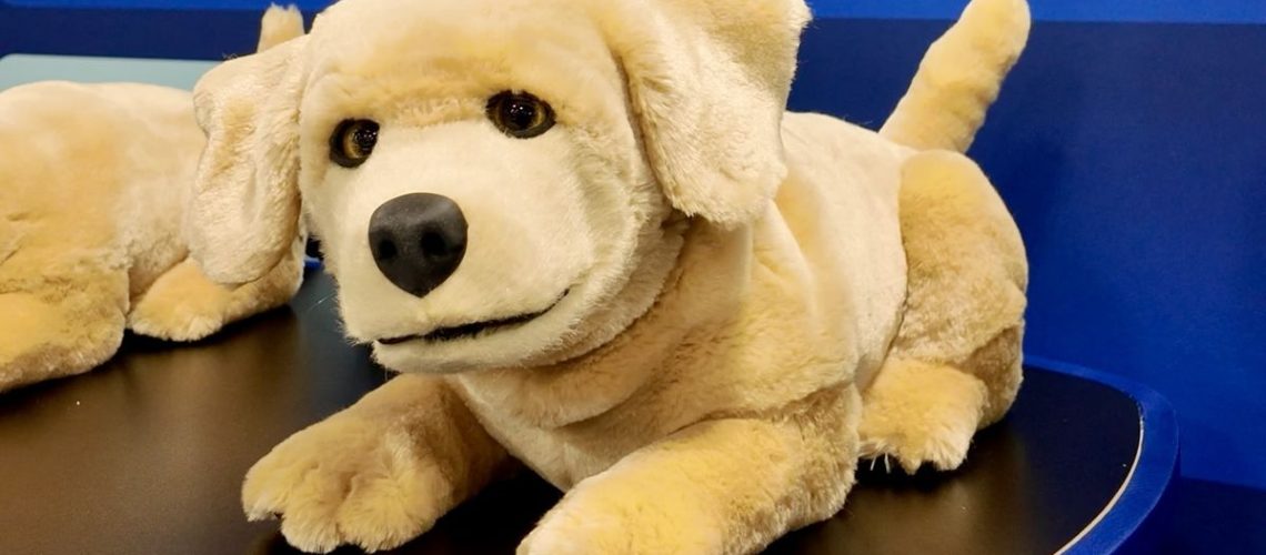 Tombot's robot dog for emotional support at CES